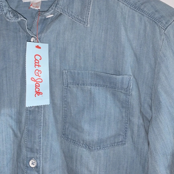 Cat & Jack Denim longsleeve 14/16 NWT - Picture 2 of 4